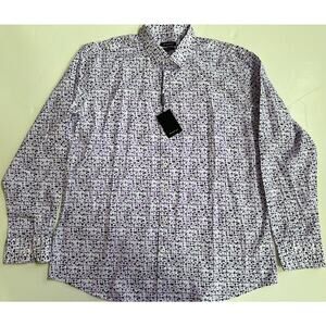 Bugatchi Men's Shaped Fit Amethyst Long Sleeved Shirt Size 3XL $179 NWT